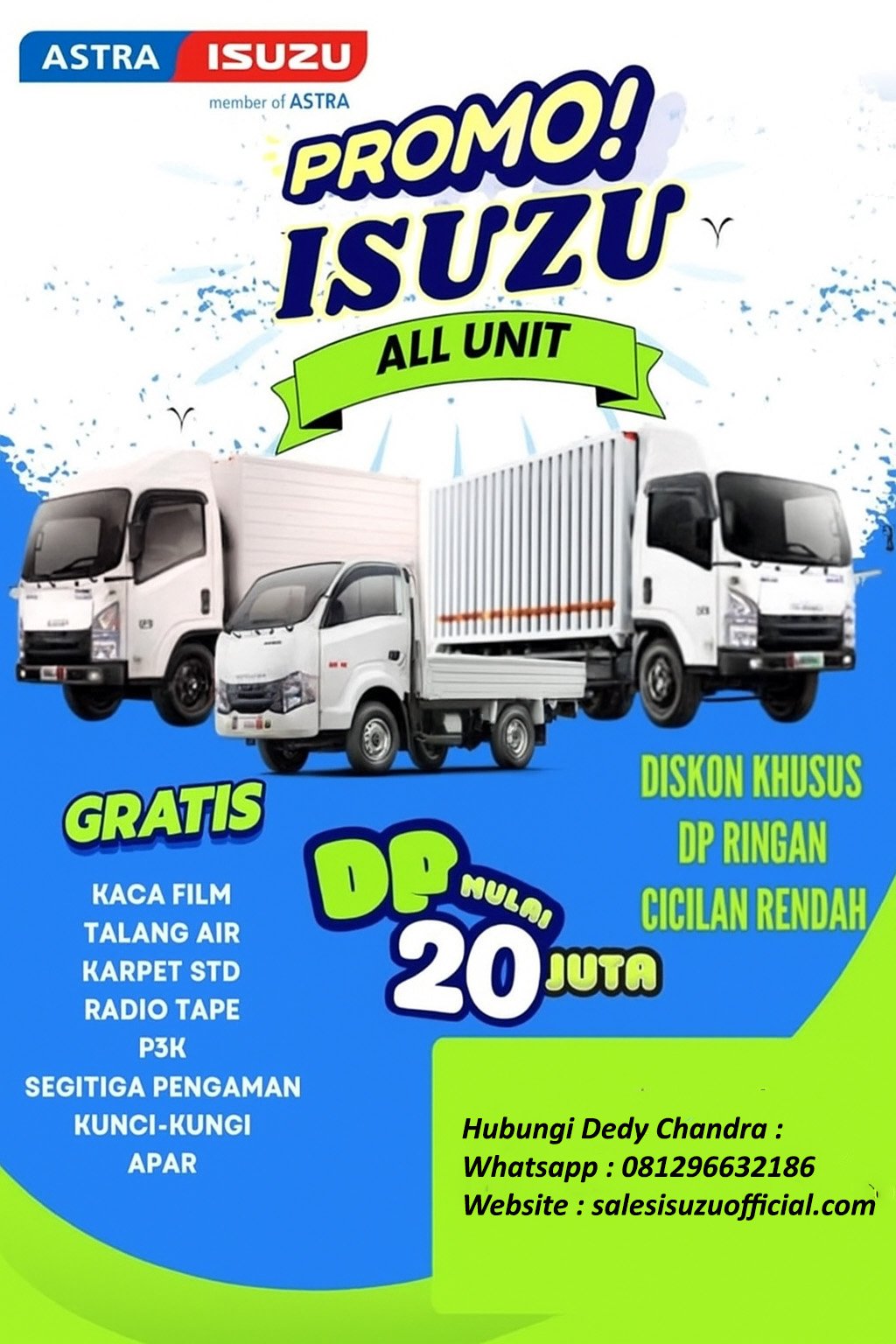 Promo Isuzu All Unit: DP Mulai 20 Juta, Cicilan Ringan dan Banyak Bonus Menarik